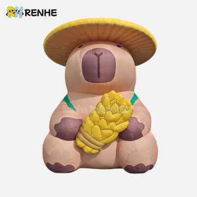 Aesthetic Design Long Lasting Gentle Capybara Advertising Inflatable