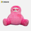 Odorless Theme Custom Fluffy Inflatable Pink Plush Doll Decoration