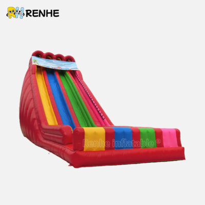 1 Kids Friendly Stable Structure Red Rainbow Inflatable Dry Slide