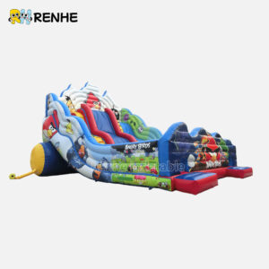 Playful Wide-body Multi-hue Kids Safe Inflatable Dry Slide for Park