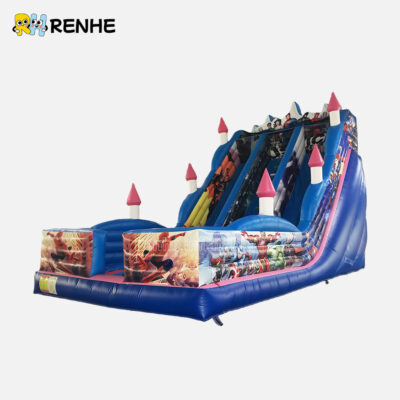 Affordable Premium PVC Superhero Inflatable Dry Slide