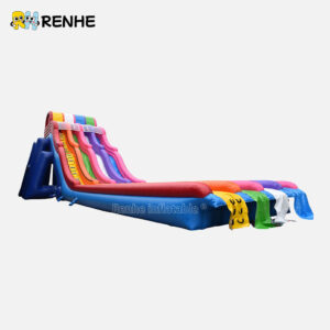 Custom Printed Long Inflatable Water Slide for Events