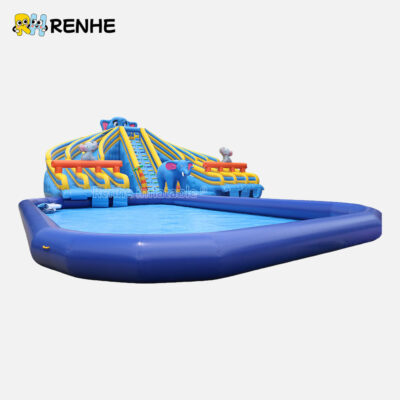 Giant Elephant Themed Inflatable Water Slide for Parks