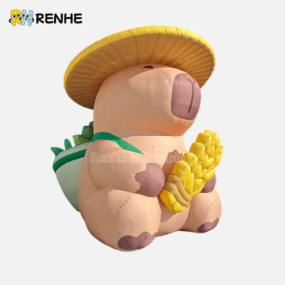 Aesthetic Design Long Lasting Gentle Capybara Advertising Inflatable