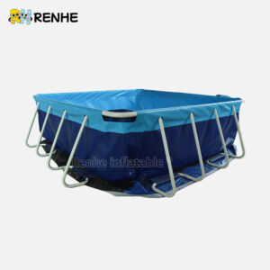 Premium Material Stable Structure Blue Frame Pool Easy Assemble
