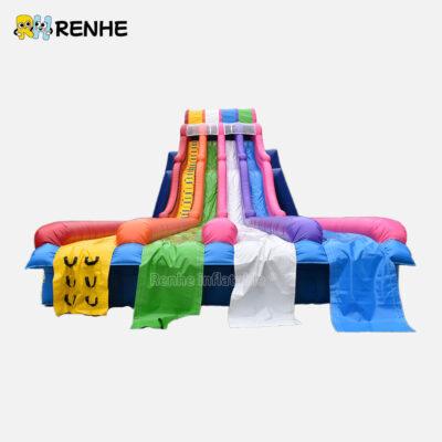Custom Printed Long Inflatable Water Slide for Events