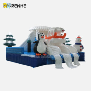 Whimsical Winter Wonderland Inflatable Water Slide