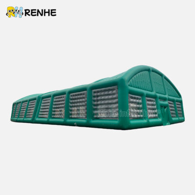 Eco-Friendly Green Inflatable Tent with Clear Panels