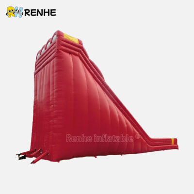 3 Kids Friendly Stable Structure Red Rainbow Inflatable Dry Slide