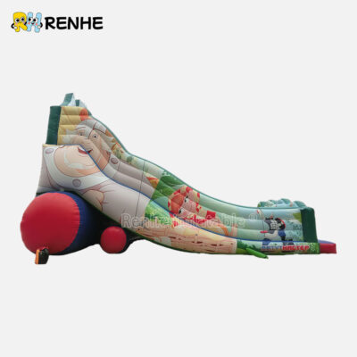 Playful Wide-body Multi-hue Kids Safe Inflatable Dry Slide for Park