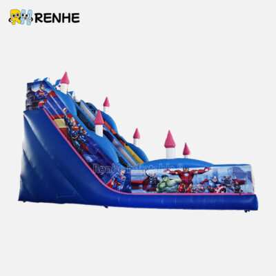 Affordable Premium PVC Superhero Inflatable Dry Slide