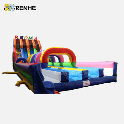 Low-Cost Premium PVC Rainbow Inflatable Water Slide