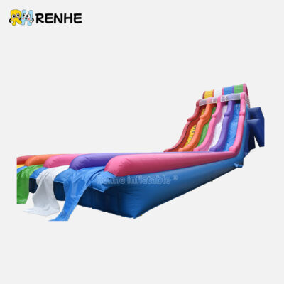 Custom Printed Long Inflatable Water Slide for Events