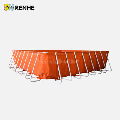 4 Heavy Duty Easy Assemble Orange Frame Pool Backyard Use