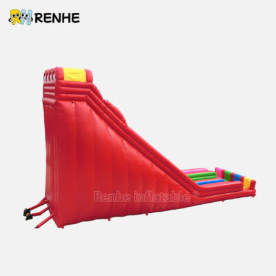 4 Kids Friendly Stable Structure Red Rainbow Inflatable Dry Slide