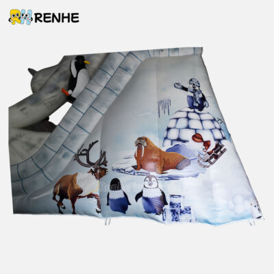 4 Heavy Duty Winter Wonderland Inflatable Slide for Yard