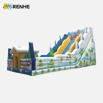 Reinforced Cartoon Themed Kids Safe Inflatable Slide for Park