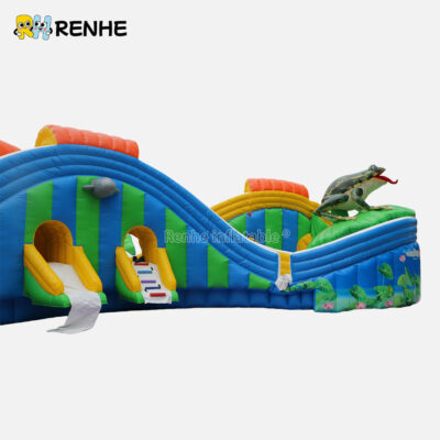 Rental Ready Durable Frog Inflatable Water Slide
