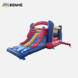 Safe Rounded Edges Inflatable Bounce Castle with Slide for Children Play