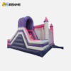 Pink Princess Castle Inflatable Bounce Castle with Slide for Girls Birthday Party