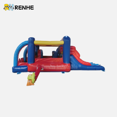 Safe Rounded Edges Inflatable Bounce Castle with Slide for Children Play