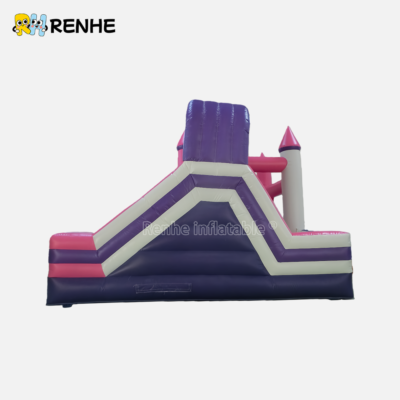 Pink Princess Castle Inflatable Bounce Castle with Slide for Girls Birthday Party