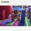 Bird Attack Themed Inflatable Bounce House with Obstacle Challenge for Backyard Recreation