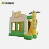 Jungle-Themed Inflatable Bouncer with Animal Graphics for Outdoor Summer Events