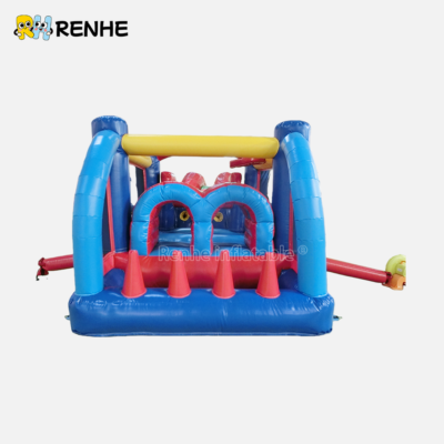 Safe Rounded Edges Inflatable Bounce Castle with Slide for Children Play