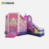 Pink Princess Castle Inflatable Bounce Castle with Slide for Girls Birthday Party