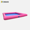 Pink Square Inflatable Pool with Minimalist Design for Family Gatherings