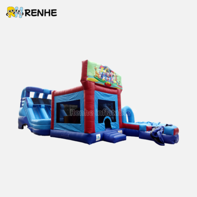 Family Fun Inflatable Bounce House with Slide for Backyard Weekend Gatherings