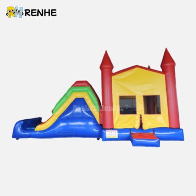 Thrilling Double-Slide Inflatable Castle for Group Entertainment