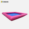 Pink Square Inflatable Pool with Minimalist Design for Family Gatherings