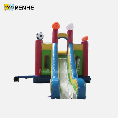4 Custom Design Sports-Themed Bounce House for Indoor Play Centers
