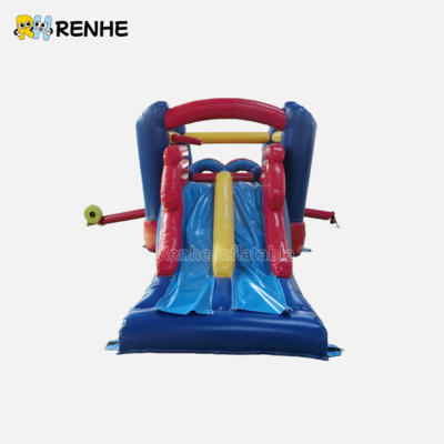 Safe Rounded Edges Inflatable Bounce Castle with Slide for Children Play