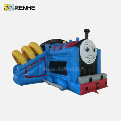 Quick Inflate Train Themed Inflatable Bounce Castle for Easy Setup