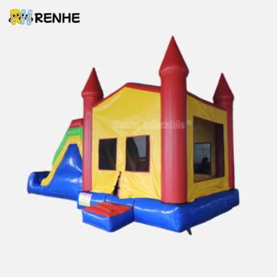Thrilling Double-Slide Inflatable Castle for Group Entertainment