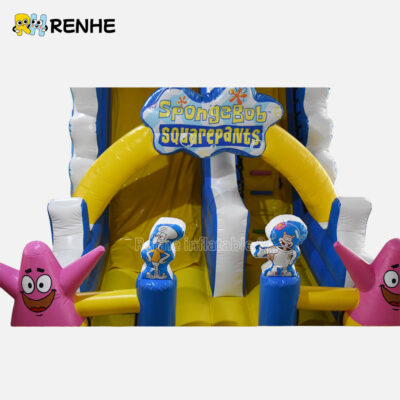 New Stock Non Toxic Cartoon Themed Inflatable Dry Slide for Event