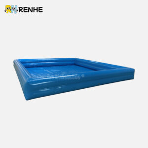 Modern Square Inflatable Pool with Low-Profile Edges for Rooftop Pools