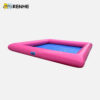 Pink Square Inflatable Pool with Minimalist Design for Family Gatherings