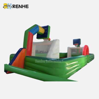 Inflatable Multi Sport Arena Basketball and Soccer Interactive Game for Events