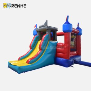 1 Waterproof Inflatable Castle Slide with Central Slide for Thrilling Kids' Entertainment
