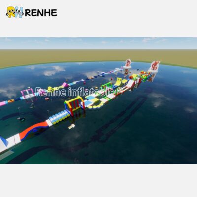 1 Customizable Inflatable Water Obstacle Course for Amusement Park Water Entertainment