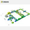 2 Multi Function Integrated Obstacle Slide Climb Platform Inflatable Water Park