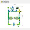 3 Multi Function Integrated Obstacle Slide Climb Platform Inflatable Water Park