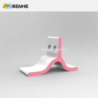 5 Modular Pink Inflatable Water Obstacle Course Components for Custom Aqua Parks
