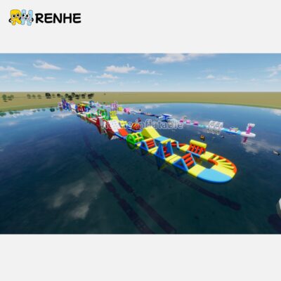5 Customizable Inflatable Water Obstacle Course for Amusement Park Water Entertainment