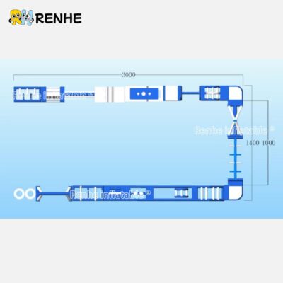 5 Inflatable Water Obstacle Course Modular Design with Engineering Drawings for Amusement Parks