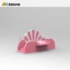 6 Modular Pink Inflatable Water Obstacle Course Components for Custom Aqua Parks